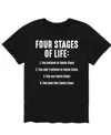 Airwaves Men's Christmas Four Stages Of Life Short Sleeve T-shirt In Black