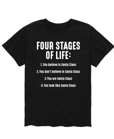 Airwaves Men's Christmas Four Stages Of Life Short Sleeve T-shirt In Black