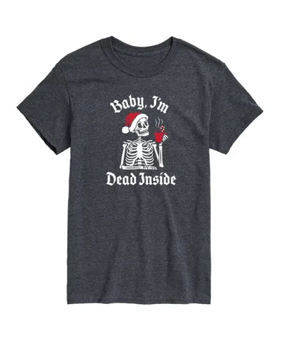 Airwaves Men's Christmas Skeleton Short Sleeve T-shirt In Gray