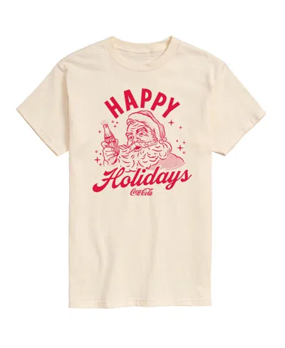 Airwaves Men's Coca-cola Happy Holidays Short-sleeve Graphic T-shirt In White