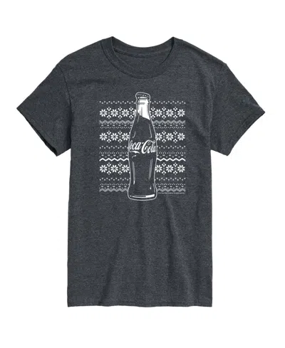 Airwaves Men's Coca-cola Holiday Short-sleeve Graphic T-shirt In Gray