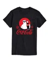 Airwaves Men's Coca-cola Polar Bear Snowflakes Crewneck Graphic T-shirt In Black