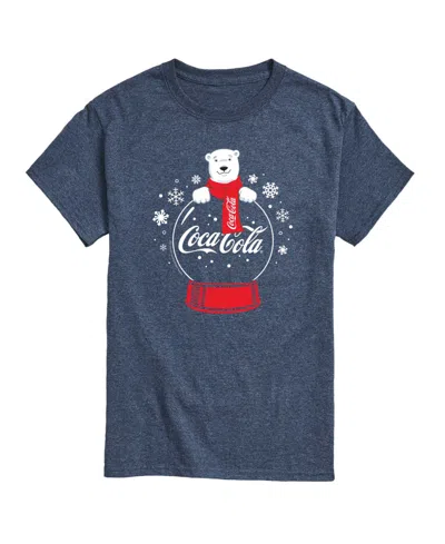 Airwaves Men's Coca-cola Polar Bear Snowglobe Short-sleeve Graphic T-shirt In Blue