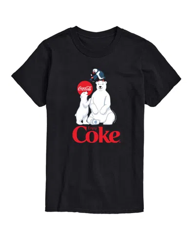 Airwaves Men's Coca-cola Polar Bears And Puffin Graphic T-shirt In Black