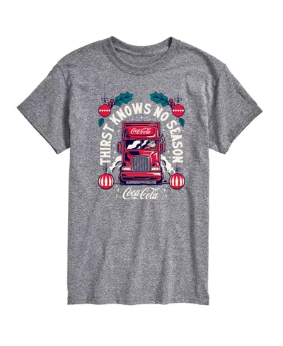 Airwaves Men's Coca-cola Thirst Knows No Season Short-sleeve Graphic T-shirt In Gray