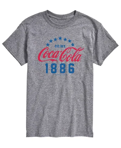 Airwaves Men's Coca-cola Star Circle Short-sleeve Graphic T-shirt In Gray