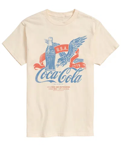 Airwaves Men's Coca-cola Usa Eagle Short-sleeve Graphic T-shirts In Neutral