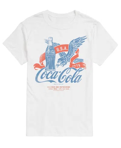 Airwaves Men's Coca-cola Usa Eagle Short-sleeve Graphic T-shirts In White