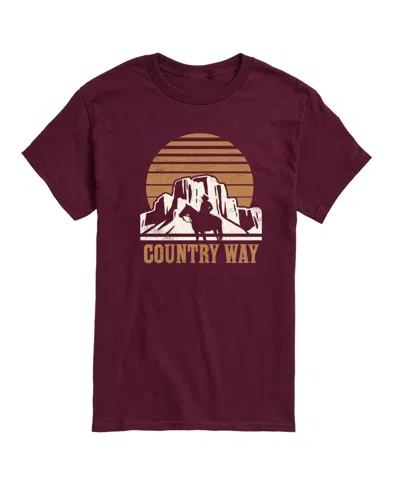 Airwaves Men's Country Way Short Sleeve T-shirt In Red