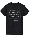 Airwaves Men's Crewneck Christmas Graphic T-shirt In Black