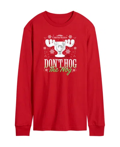 Airwaves Men's Crewneck Long-sleeve Graphic T-shirt In Red