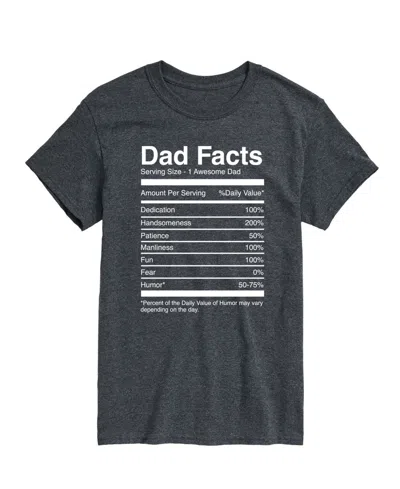 Airwaves Men's Dad Facts Short Sleeve T-shirt In Gray