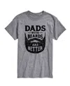 Airwaves Men's Dads With Beards Are Better Short Sleeve T-shirt In Gray