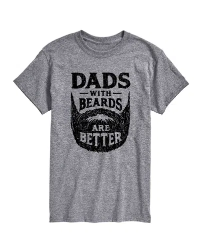 Airwaves Men's Dads With Beards Are Better Short Sleeve T-shirt In Gray