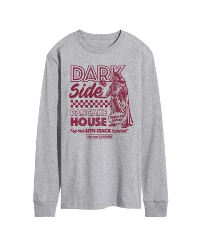 Airwaves Men's Dark Side Pancake House Long-sleeve Graphic T-shirt In Gray