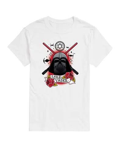 Airwaves Men's Darth Vader Traditional Tattoo Short-sleeve Graphic T-shirt In White