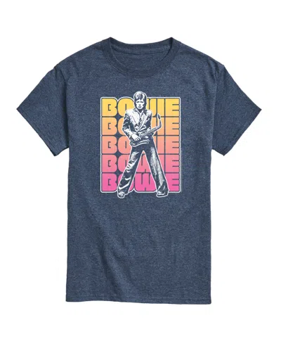 Airwaves Men's David Bowie Repeated Short Sleeve T-shirt In Blue