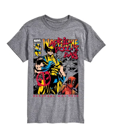 Airwaves Men's Deadpool April Pool's Day Comic Short-sleeve Graphic T-shirt In Gray