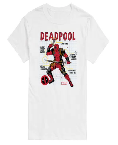 Airwaves Men's Deadpool Short Sleeve T-shirt In White