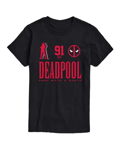 Airwaves Men's Deadpool Sporty Merc With A Mouth Short-sleeve Graphic T-shirt In Black