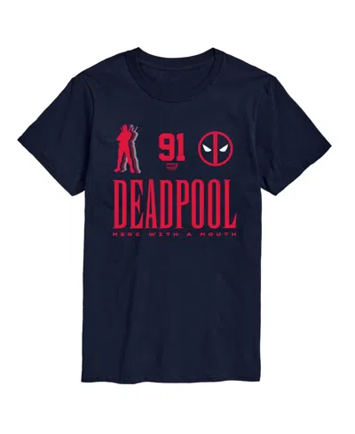 Airwaves Men's Deadpool Sporty Merc With A Mouth Short-sleeve Graphic T-shirt In Blue