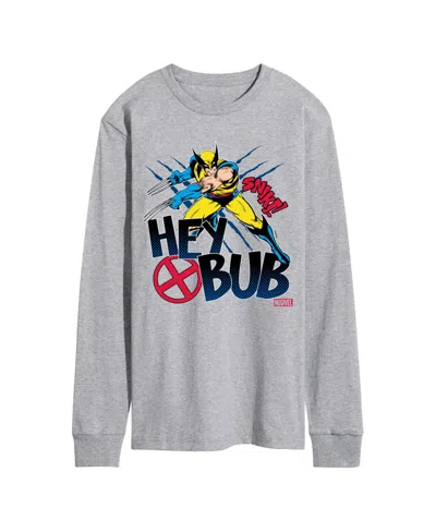 Airwaves Men's Deadpool Wolverine Hey Bub Long Sleeve T-shirt In Gray