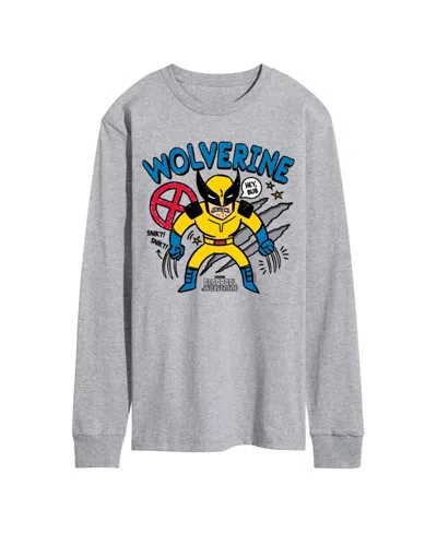 Airwaves Men's Deadpool Wolverine Long Sleeve T-shirt In Gray