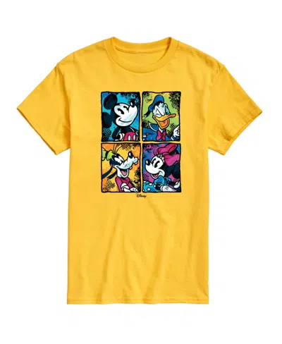 Airwaves Men's Disney Characters Grid Short Sleeve Tee In Yellow