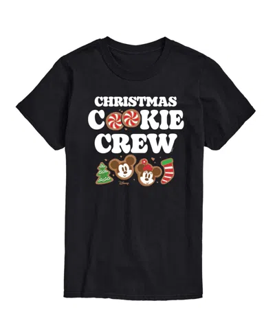 Airwaves Men's Disney Christmas Cookie Crew Short-sleeve Graphic T-shirt In Black