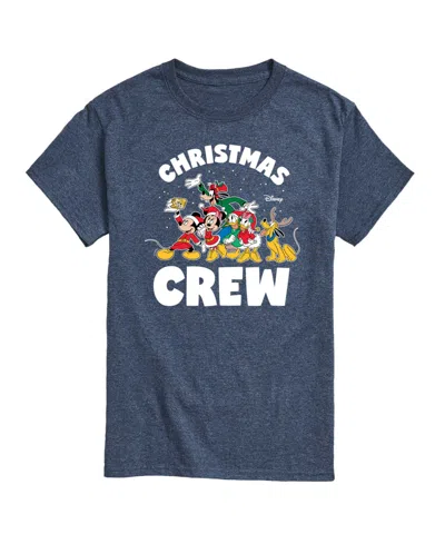 Airwaves Men's Disney Christmas Crew Graphic Short-sleeve T-shirt In Blue
