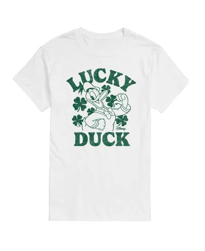 Airwaves Men's Disney Donald Duck Lucky Duck Short Sleeve T-shirt In White