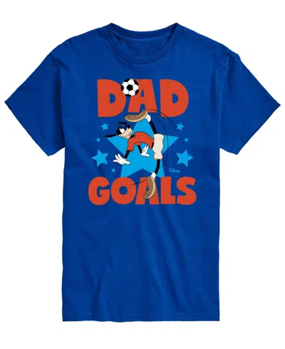 Airwaves Men's Disney Goofy Dad Goals Short-sleeve Graphic T-shirt In Blue