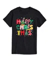 Airwaves Men's Disney Happy Christmas Icons Short-sleeve Graphic T-shirt In Black
