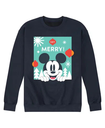 Airwaves Men's Disney Holiday Crew Fleece Pullover In Blue