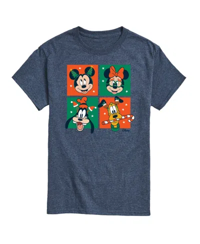 Airwaves Men's Disney Holiday Short Sleeves T-shirt In Heather Blue