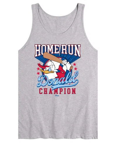 Airwaves Men's Disney Home Run Donald Sleeveless Graphic Tank T-shirts In Gray