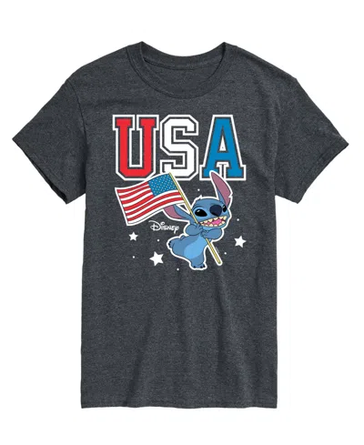 Airwaves Men's Disney Lilo Stitch Usa Flag Short Sleeve T-shirt