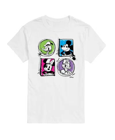 Airwaves Men's Disney Mickey Friends Grid Short Sleeve Tee In White