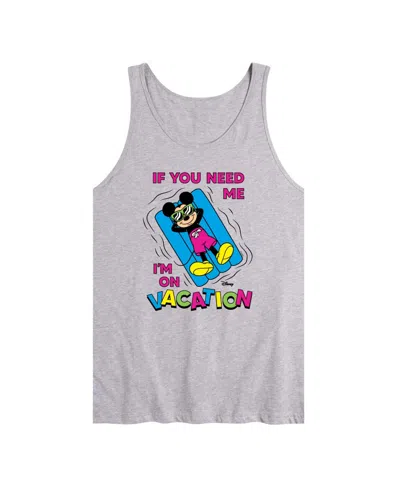 Airwaves Men's Disney Mickey On Vacation Graphic Tank Top In Athletic Heather