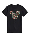 Airwaves Men's Disney Mickey Silhouette Christmas Short-sleeve Graphic T-shirt In Black