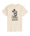 Airwaves Men's Disney Mickey Sketch Graphic Short Sleeve T-shirt In Beige,khaki