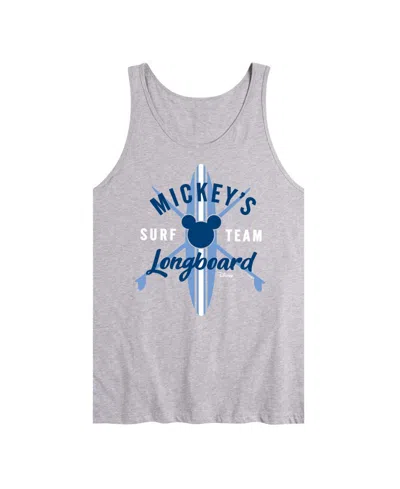 Airwaves Men's Disney Mickeys Longboard Surf Team Graphic Tank Top In Athletic Heather