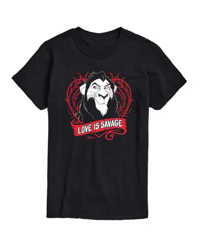 Airwaves Men's Disney Villains Love Is Savage Printed Short-sleeve Graphic T-shirt In Black