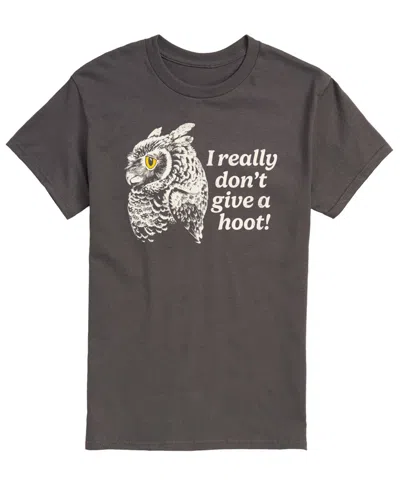 Airwaves Men's Don't Give Hoot Owl Short-sleeve Graphic T-shirt In Charcoal