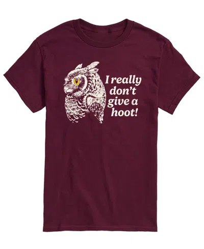 Airwaves Men's Don't Give Hoot Owl Short-sleeve Graphic T-shirt In Maroon