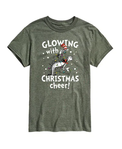 Airwaves Men's Dr. Seuss Cat In Hat Christmas Cheer Graphic T-shirt In Green