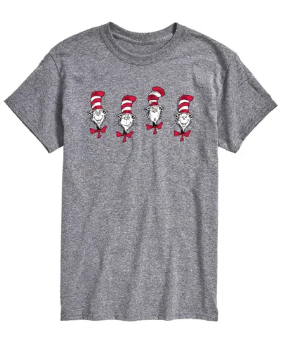 Airwaves Men's Dr. Seuss Cat In The Hat Headsâ Short-sleeve Graphic T-shirt In Gray