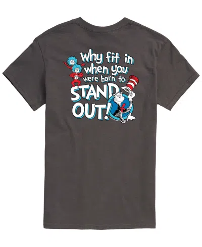 Airwaves Men's Dr. Seuss Cat In The Hat Stand Outâ Short-sleeve Graphic T-shirt In Gray