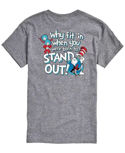 Airwaves Men's Dr. Seuss Cat In The Hat Stand Outâ Short-sleeve Graphic T-shirt In Gray