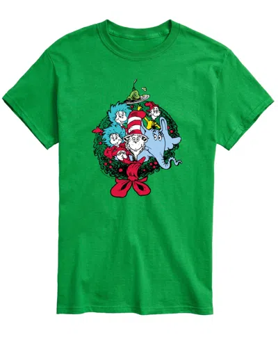 Airwaves Men's Dr. Seuss Christmas Wreath Short-sleeve Graphic T-shirt In Green
